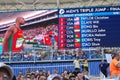 Screen with results of men's triple jump final at Rio2016 Olympics