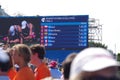 Screen with results of W2X during Rio2016 Olympics