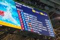 Screen at Rio2016 Olympic Aquatics Stadium Royalty Free Stock Photo