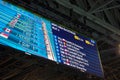 Screen at Rio2016 Olympic Aquatics Stadium Royalty Free Stock Photo