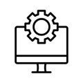 Screen settings Vector icon which can easily modify or edit Royalty Free Stock Photo