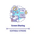 Screen sharing concept icon