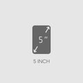 Screen size. Flat vector icon. Simple hardware icon