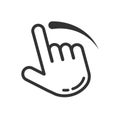 Screen swipe icon. Slide finger illstration symbol. Sign swipe scroll vector