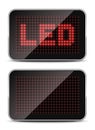 Screen icons with LED text and empty Royalty Free Stock Photo