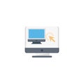 Screen vector flat colour icon Royalty Free Stock Photo