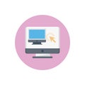 Screen vector flat colour icon Royalty Free Stock Photo