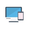 Screen  vector flat color icon Royalty Free Stock Photo