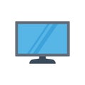 Screen vector flat color icon Royalty Free Stock Photo
