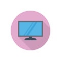 Screen vector flat color icon Royalty Free Stock Photo