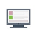 Screen vector flat color icon Royalty Free Stock Photo