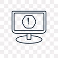 Screen vector icon isolated on transparent background, linear Sc Royalty Free Stock Photo