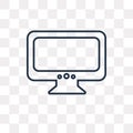 Screen vector icon isolated on transparent background, linear Sc Royalty Free Stock Photo