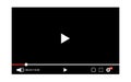 Screen video player. template for a web site Royalty Free Stock Photo