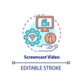 Screencast video concept icon Royalty Free Stock Photo