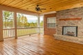 Screened-In Backyard Deck Royalty Free Stock Photo