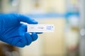 Screening rapid test COVID-19 antigen negative Royalty Free Stock Photo