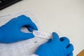 Screening rapid test COVID-19 antigen negative Royalty Free Stock Photo