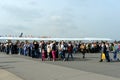 Screening of visitors at the International aviation and space salon MAKS-2013. The job of the police.