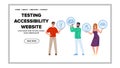 screenreader testing accesibility website vector Royalty Free Stock Photo