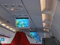 Screens in an Airplane