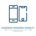 Screens modern variety icon. Linear vector illustration from modern screen collection. Outline screens modern variety icon vector