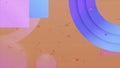 Screensaver with geometric shapes. Motion. Beautiful colorful figures move in composition. Screensaver for insertion and