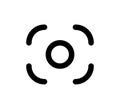 Screenshot icon. Capture symbol. Scan QR code line icon. Center focus symbol. Screen shot and auto focus sign. Design