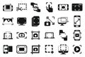 Screenshot icons set simple vector. Take app