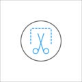 Screenshot solid icon, mobile sign and scissors, Royalty Free Stock Photo