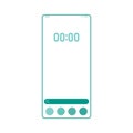 Screenshot taking tool smartphone interface vector template. Mobile app page color design layout. Camera display capturing Royalty Free Stock Photo