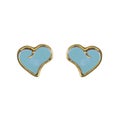 Gold hearts stud earrings