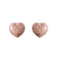 Gold hearts stud earrings