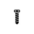 Screw-bolt black icon concept. Screw-bolt flat vector symbol, sign, illustration. Royalty Free Stock Photo