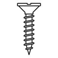 Screw-bolt nut icon, outline style Royalty Free Stock Photo