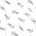 screw bolt self-tapping screw Royalty Free Stock Photo