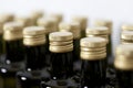 caps on glass bottles. Royalty Free Stock Photo