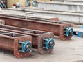 Screw conveyors with ball bearings Royalty Free Stock Photo