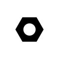 and hex nut solid icon, build repair