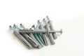 pile repair with two silver screws including Royalty Free Stock Photo