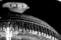 screw protruding from the tread of a tire causing a flat. Royalty Free Stock Photo