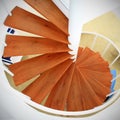 wooden stair case Royalty Free Stock Photo
