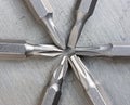 Screwdriver bits star Royalty Free Stock Photo