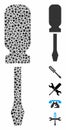 Screwdriver Composition Icon of Bumpy Parts Royalty Free Stock Photo