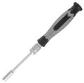 screwdriver for different bits, on white background in insulation Royalty Free Stock Photo