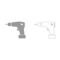 Screwdriver drill icon. Royalty Free Stock Photo