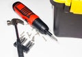 Screwdriver and equipment