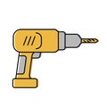 screwdriver. hand locksmith tools. vector icon in flat style