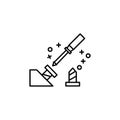 Screwdriver home repair tools icon. Element of labor icon