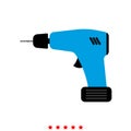 Screwdriver icon . Different color . Royalty Free Stock Photo